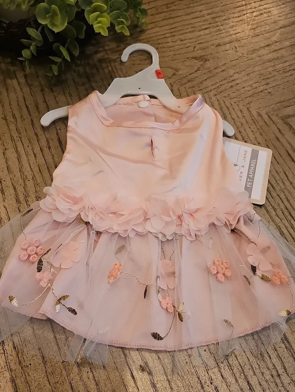 Dog Floral Tulle Dress Size S NWT- Light Pink
